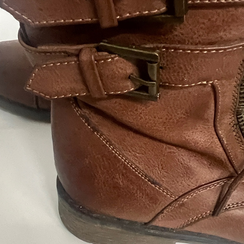 Hot Cakes Brown Moto Combat Boots Women’s Size 8.5 - Picture 6 of 9